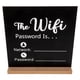 thumbnail image 4 of Letrero de contraseña WiFi de madera para mesa, con base de madera, ideal para decoración de centros de mesa de hotel, oficina y hogar., 4 of 7