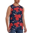 thumbnail image 2 of Daiia Rose Flower Printed Men's Tank Tops,Casual Soft Sleeveless Gym Muscle Shirts Bodybuilding Tee-X-Large, 2 of 8
