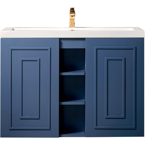 James Martin Vanities E110v39.5Wg Alicante 40" Wall Mounted Single Basin Poplar Wood