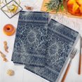 thumbnail image 3 of Boho Blue Kitchen Towels Set of 2, Vintage Ethnic Modern Geometric Abstract Soft Microfiber Dish Towels, Absorbent Quick-Dry Washable Dishcloths for Kitchen Cleaning, Drying Dishes, 18x28 Inches, 3 of 9