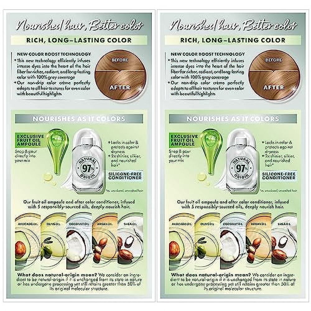 Garnier Nutrisse Nourishing Creme - 80 Medium Natural Blonde Butternut Hair Dye, 2 Count - Radiant Locks in a Box!
