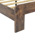 thumbnail image 6 of SESSLIFE King Size Bed Frame with Headboard, Rustic Wood and Metal Platform Bed, Farmhouse King Bed Frame with Under Bed Storage, No Box Spring Needed, Rust Brown, 6 of 9