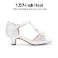 thumbnail image 4 of Sandalia DREAM PAIRS KKUMHS2501 Niñas Blanca con Lazo de Perlas, 4 of 6