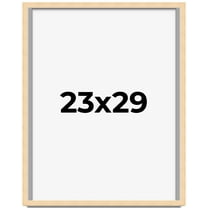 23x29 Frame Beige Real Wood Picture Frame Width 0.75 inches | Interior Frame Depth 0.5 inches |