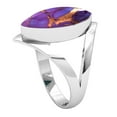 thumbnail image 2 of 925 Sterling Silver Women Jewelry Copper Purple Turquoise Ring, 2 of 10