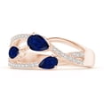 thumbnail image 3 of Angara Natural 0.4 Ct. Blue Sapphire with Blue Sapphire Fashion Ring in 14K Rose Gold for Women (Ring Size: 12), 3 of 9