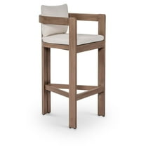 Meridian Furniture Newport Cream Water Resistant Fabric Patio Bar Stool
