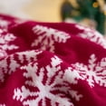 thumbnail image 7 of Soft Cozy Red Snowflake Throw Blanket Christmas Knitted Blanket Lightweight Fluffy Fleece Blanket for Sofa Couch Holiday Decor (2,130x170cm(51x67inch)), 7 of 7