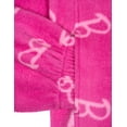 thumbnail image 2 of Barbie Little Girls' Fleece Zip-Up Jacket Two Tone Pink, 2 of 6