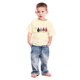thumbnail image 2 of Camiseta de algodón para niños y niñas, con estampado de pollo, color liso, cómoda y de manga corta, color beige., 2 of 4