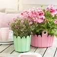 thumbnail image 2 of Maceta, barril, estilo campestre, 15,7 cm, blanco, maceta campestre en la pared rosa Sailing  Electrónica, 2 of 3