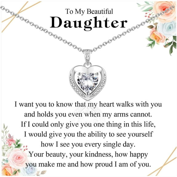 Necklace Gifts for Mom, Grandma, Daughter & Granddaughter - Trendy Hearts Jewelry Gifts for Christmas, Stocking Stuffers, Birthdays, Mothers Day & Valentines Day