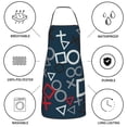 thumbnail image 6 of Fuzoiu Navy Blue Geometric Print Kitchen Cooking Aprons,Kitchen Cooking BBQ Aprons,Chef Apron with 2 Pockets for Men Women,Art Aprons for Painting Pottery Ceramics, 6 of 7