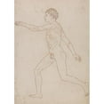 thumbnail image 2 of George Stubbs 11x14 Black Ornate Wood Framed Double Matted Museum Art Print Titled: Human Figure, Lateral View (1795 to 1806), 2 of 5