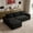 Black+Coaster, variant on QuzyAor 104" Corduroy Boneless Cloud Couch, Modular Sectional Sofa with Cup Holders, L Shaped Chaise Deep Seat No Assembly for Living Room Apartment, Cream White