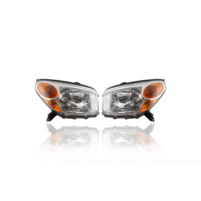 Headlight - Compatible/Replacement for '04-05 Toyota RAV4 - Halogen - Pair, Left Driver + Right Passenger Set - 8110542280, 8110642280 - CAPA