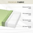 thumbnail image 5 of BPS 25x25 Inch Outdoor Chair Cushion Set of 2, Water Resistant Patio Furniture Cushions with Adjustable Straps & Removable Cover for Patio, Deck, or Garden, Green, 5 of 9