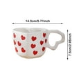 thumbnail image 2 of Heart Coffee Mug - 12 oz Ceramics Mugs with Colorful Hearts, Holiday,Valentineâs Gift for Loved Ones(Pink), 2 of 5