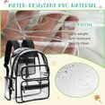 thumbnail image 5 of Tinyat Clear Backpack for Women Large Capacity Bookbag Waterproof PVC Shoulder Bag with Adjustable straps for College and Travel, 5 of 6