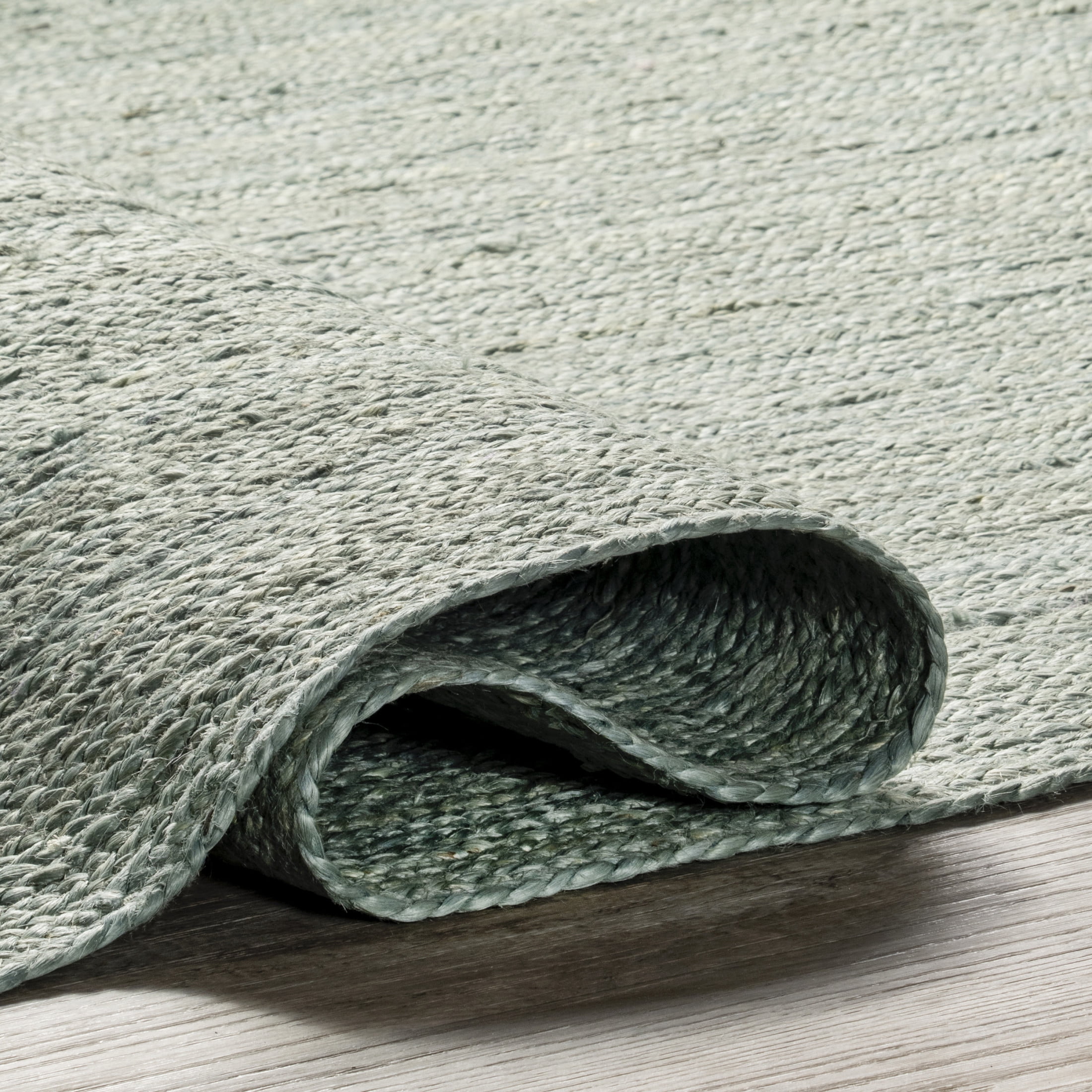 nuLOOM Rigo Hand Woven Farmhouse Jute Area Rug, 7' 6" x 9' 6", Green