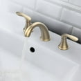 thumbnail image 3 of Bathroom Sink Faucet, 8 inch 3 Hole 2 Handle Widespread Faucet with Stainless Steel Pop Up Drain and Hose, 3 of 7