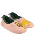 thumbnail image 5 of Oooh Geez Women's Cozy Fuzzy Slippers, Funny Animal House Shoes, Lion, M, 5 of 6