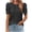 Black, variant on Women's Printed Round Neck Short Sleeve T-Shirt Loose
