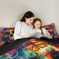 thumbnail image 5 of Manfei Spooky Halloween Skull Full Size Comforter Sets,Boho bohemian Theme Bedding Comforter Set,Colorful Flower Floral Bedding Sets For Boys Teens,Super Cozy Room Decor Reversible,3 Pieces, 5 of 8