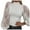 White, variant on LYXSSBYX Women Fall Sweaters Dress for Women 2022 Hot Sale Clearance Women O-Neck Loose Casual Solid Stitching Long-Sleeved Knitted Lace Sweater