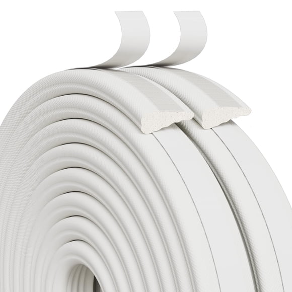 Burlete para puerta Vannesse con cierre de cuña, 5 m, blanco