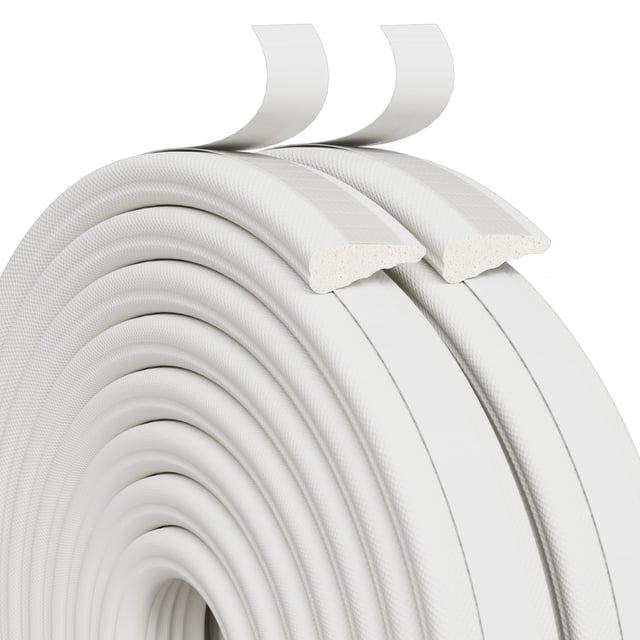 Burlete para puerta Vannesse con cierre de cuña, 5 m, blanco