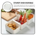 thumbnail image 5 of LEORX 1Set Rectangular Storage Holder in White PP for Fridge Side Door Organizer and Yogurt Holding, 5 of 8