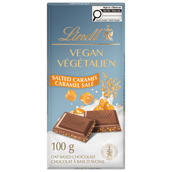 Lindt Vegan Salted Caramel Chocolate Bar, 100 Grams