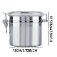 thumbnail image 2 of Glass Containers with Potato Chip Storage Container Cornflakes Container Coffee And Food Storage Canister Airtight Lid Food Freshness With Two Way Stainless Steel Food Container Coffee Flour Tea, 2 of 3