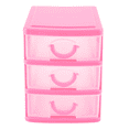 thumbnail image 1 of Mini Boîte de Rangement en Plastique Translucide type Tiroir (Rose Rouge 3 Couches), 1 of 6