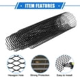 thumbnail image 4 of Malla para parrilla de automóvil, 40x13 pulgadas 25x11 mm Agujero hexagonal Rejilla para camioneta de camioneta Hoja de malla Inserto de entrada de aire Universal para automóvil Aleación de aluminio multifuncional Negro Unique Bargains  rejillas automotrices, 4 of 7