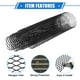 thumbnail image 4 of Malla para parrilla de automóvil, 40x13 pulgadas 25x11 mm Agujero hexagonal Rejilla para camioneta de camioneta Hoja de malla Inserto de entrada de aire Universal para automóvil Aleación de aluminio multifuncional Negro Unique Bargains  rejillas automotrices, 4 of 7