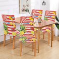 thumbnail image 2 of Yayeee 2 Pack Dining Chair Covers Stretch Parson Chairs Slipcovers Seat Protector, Striped Lemon, 2 of 6