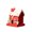 Red, variant on Christmas Village Houses,Vintage Christmas Ornaments,Christmas Miniatures Figurines,Christmas Decorations Ornaments,Glowing Small Houses,Small Landscapes Dolls Figurines Desktop Compositional Gifts