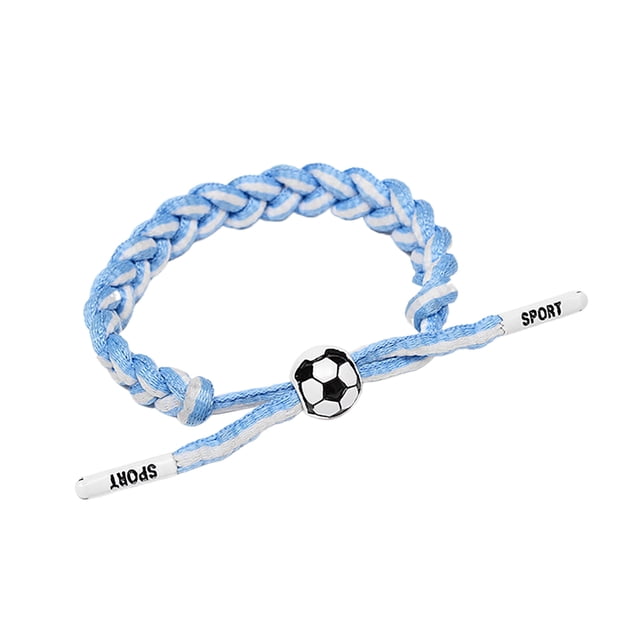 Pulsera de Fútbol Fútbol Joyería Ajustable Unisex Fútbol Paracord Pulseras Fútbol Regalo