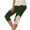 Army Green, variant on Qiopertar Lace Stitching 3/4 Pants for Women Casual Solid Color Capri Pants Bohemian Embroidery Cropped Trousers Relaxed Fit Lounge Wear, Gray 3XL