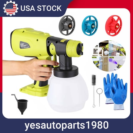 Cordless High Pressure Spray Gun Paint Sprayer For Ryobi 18V Battery US