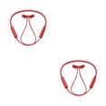 thumbnail image 1 of Monstrate Auricular para colgar en el cuello compatible con Bluetooth V5.0 en la oreja USB recargable auriculares música manos libres llamada Type2 NO2, 1 of 6