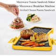 thumbnail image 2 of Microondas Toastie Sandwichera, Micro Munchy Microondas Toastie Maker, Microwavable Toastie Maker, Toastie Maker con correas de silicona ajustables, sin electricidad, inalámbrico (amarillo), 2 of 5