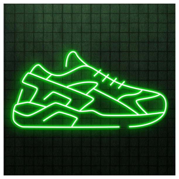 Letrero De Neón LED Para Zapatillas Deportivas, Luz Para Correr, Decoración Para Tienda Deportes, Escaparate Entrada Comercial 50cm