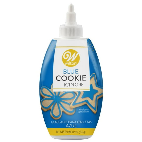 Wilton Unflavored Blue Cookie Icing, 9 oz Bottle