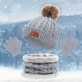 thumbnail image 2 of Hauaitttt Children's Hats Scarves Gloves Three Piece Autumn and Winter New Warm Baby Hats Gloves Scarf Set Women Scarf Hat Set Scarf Hat Gloves Organizer Scarf Gloves Earmuff Set Women Scarf Hat Set, 2 of 3