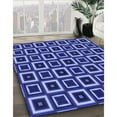 thumbnail image 2 of Ahgly Company Indoor Square Patterned Sky Blue Dress Blue Area Rugs, 3' Square, 2 of 6