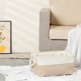 thumbnail image 5 of Unique Bargains Fabric Storage Cube Storage Bin Storage Basket White/Khaki 14*10*7in, 5 of 7