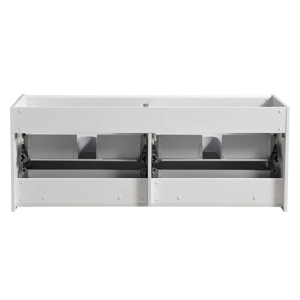 Fresca Catania 60" Wall Hung Double Sinks Wood Bathroom Cabinet in Glossy White - image 5 of 5